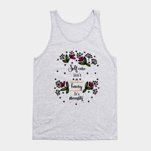 Floral Self-Care Themed  Design Tank Top